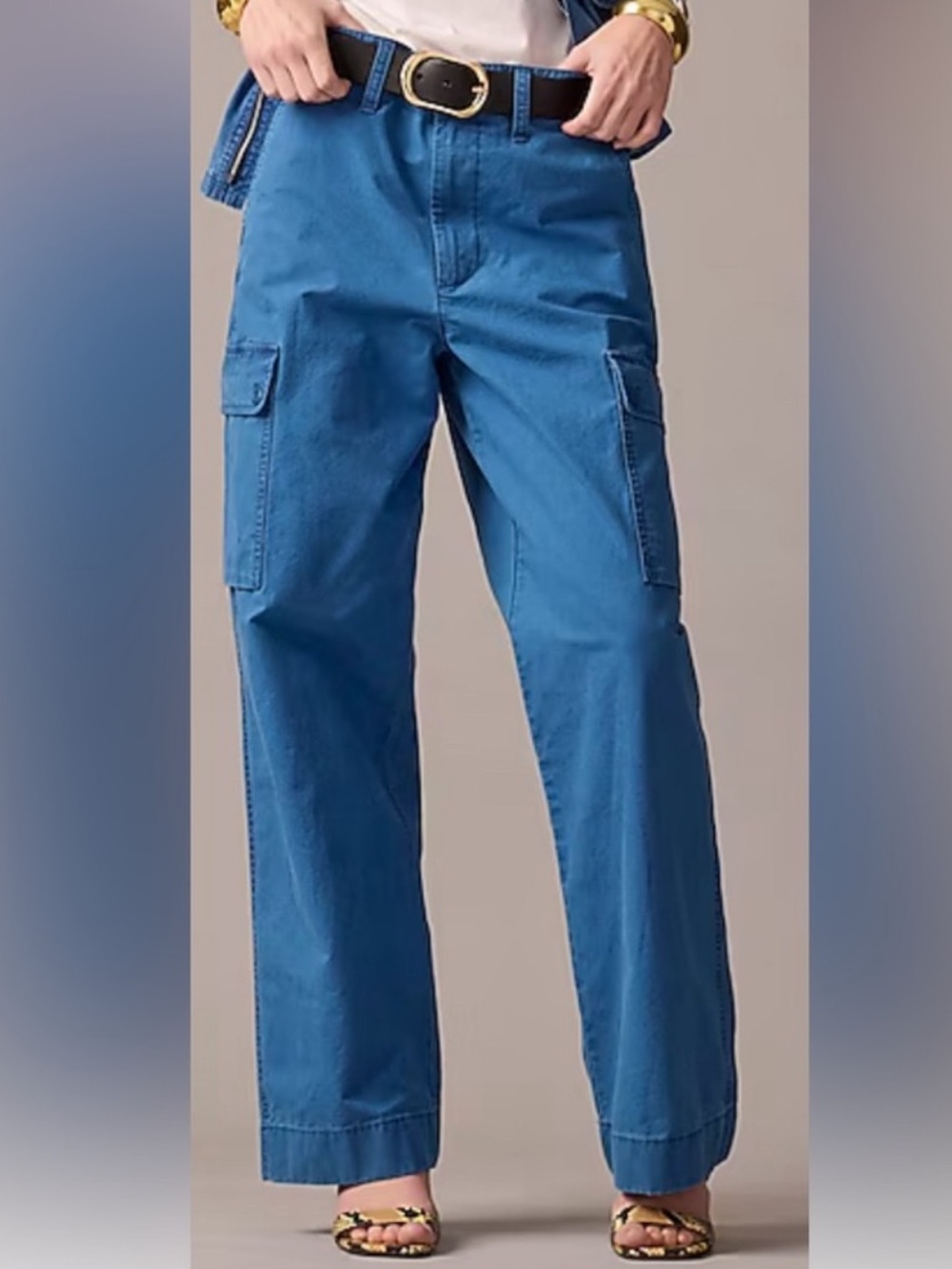 J. Crew Cargo pant in indigo ripstop cotton size 27